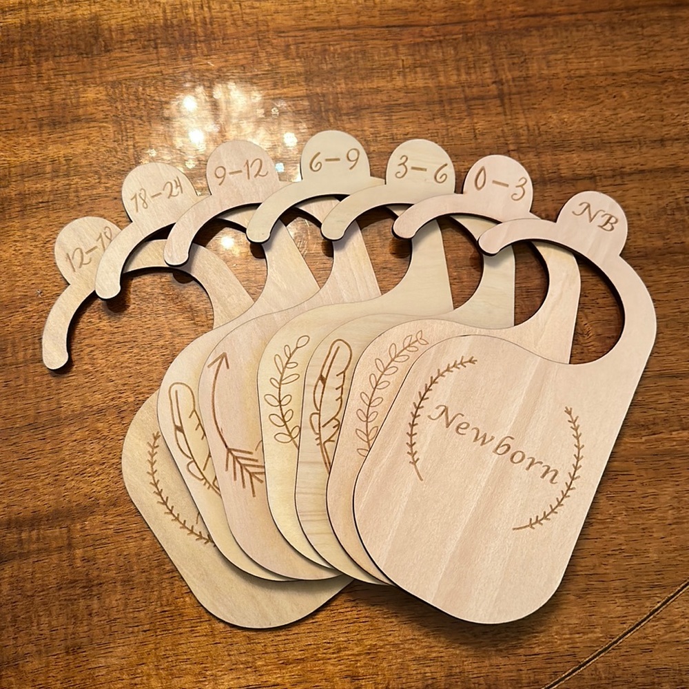 Baby closet dividers, wood. Perfect condition!